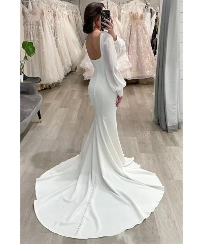 Simple Beach Wedding Dresses Long A-Line Spaghetti Straps Bridal Gowns with Train V Neck Evening Gown for Bride R-ivory $43.4...