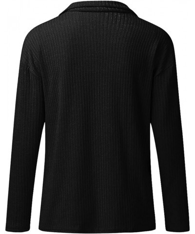 Fall Sweaters for Women 2023 Trendy Long Sleeve Color Block Patchwork Pullover Casual Crewneck Knit Sweater Tops A2 Black $12...