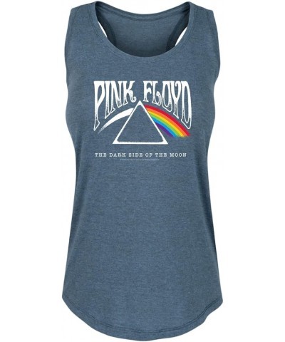 Pink Floyd - DSOTM - Women's Racerback Tank Top Heather Blue $10.08 Tanks