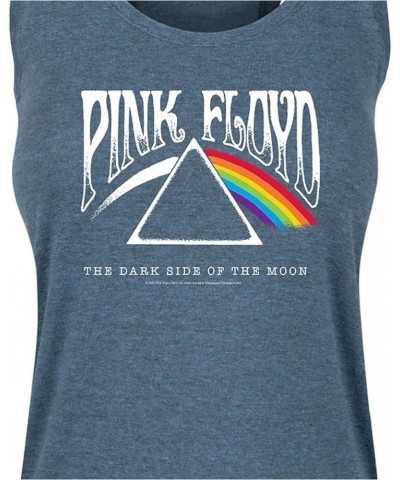 Pink Floyd - DSOTM - Women's Racerback Tank Top Heather Blue $10.08 Tanks