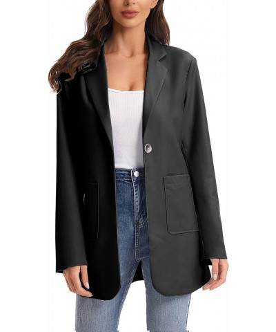 Womens Casual Blazers Long Sleeve Lapel Collar Work Office Jacket Black $14.99 Blazers