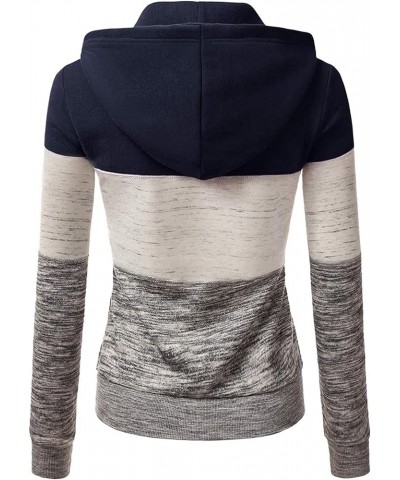 Women's Full Zip Up Hoodies Long Sleeve Color Block Hooded Sweatshirts Jackets Casual Lightweight Coat with Pockets F-blue $1...