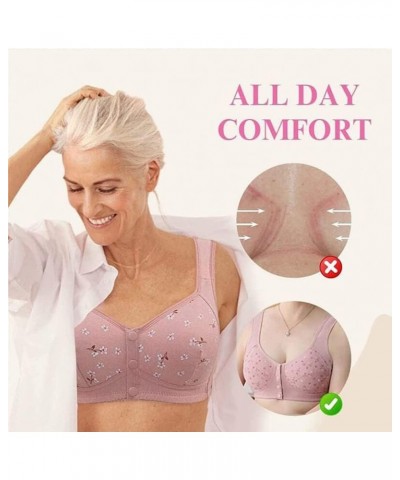 Daisy Bra, Lisa Charm Daisy Bras Front Snaps,Comfortable Convenient Front Close Button for Women No Wire Beige $9.27 Lingerie