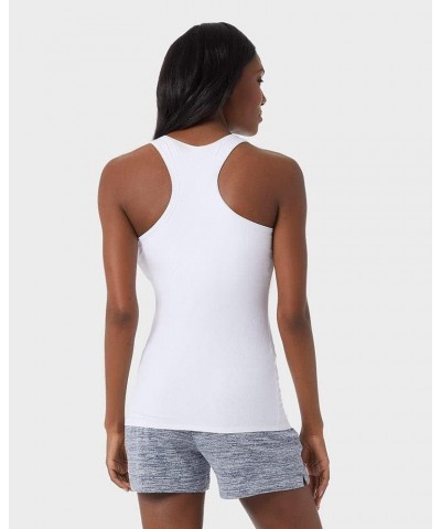 32 DEGREEES Women’s Soft Rib Racerback Bra Tank | with Built-in Cups | Fitted White $13.48 Tanks