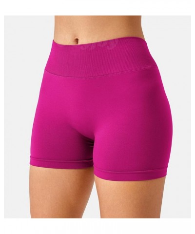 V Cross Back Scrunch Butt Shorts Seamless Workout High Waisted Shorts Squat Proof Booty Shorts 0 Red $10.50 Activewear