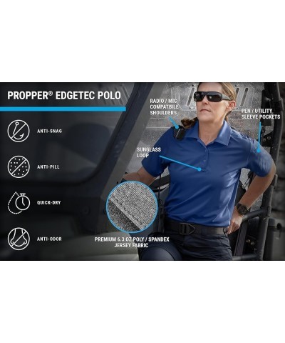 Women's Edgetec Short Sleeve Polo Cobalt $19.20 Shirts