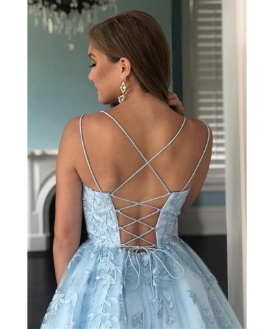 Spaghetti Straps Tulle Homecoming Dresses for Teens Short Prom Dress Lace Applique Cocktail Dress Party Gown Mint Green $32.9...