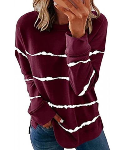 Womens Tops Winter Fashion Long Sleeve Zipper Leaf Feather Print Ladies Hooded Sweatshirt Distress Tops Women H2-red $4.42 Sh...