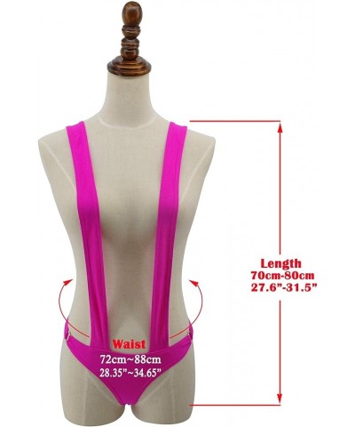 Sling Bikini Extreme Micro Bikinis G String Thong Mini Exotic Tanning Bathing Suit 1876-fushia $12.50 Swimsuits