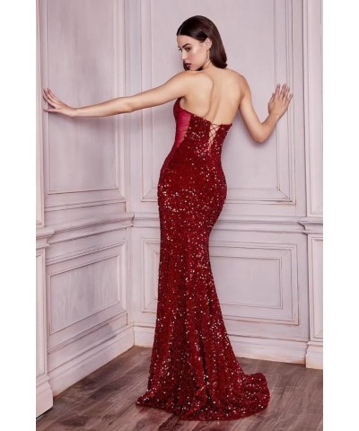 Women's Sequin Mermaid Prom Dresses Long Strapless Sweetheart Fitted Formal Evening Party Gowns Pink $34.44 Dresses