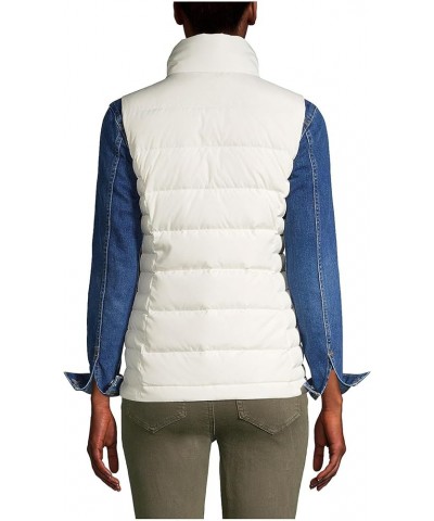 Women's Puffer Vest Lightweight Padded Outerwear Ivory $25.36 Vests