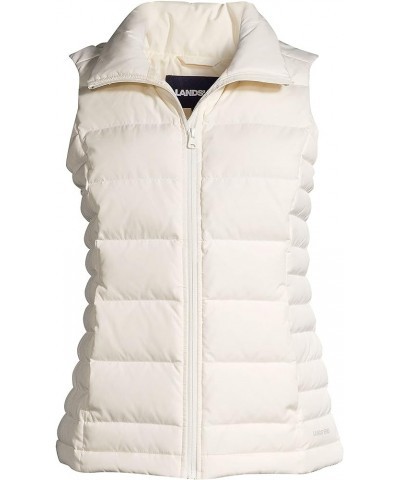 Women's Puffer Vest Lightweight Padded Outerwear Ivory $25.36 Vests