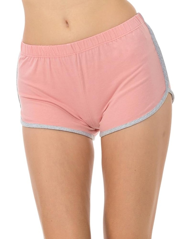 JJJ Women's Cotton Hot Pants Booty Shorts, Low-Rise/High Waist Leggings - Made in USA Dusty Pink/Gray $9.11 Leggings