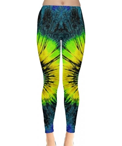 Womens Tribal Aztec African Native American Ethnic Elephant Leggings, XS-5XL Blue Tie Dye $17.99 Leggings