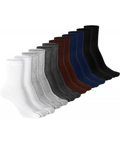 6 Pairs Women Five Toe Socks Cotton Breathable Compression Pure Color Tube Socks for Women Men Kid Athletic Running Black, Wh...