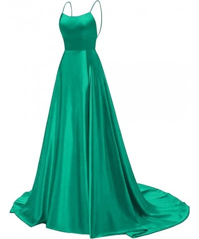 Party Dresses for Women Plus Size Spaghetti Strap Fashion A Line Dresses Green $12.60 Activewear