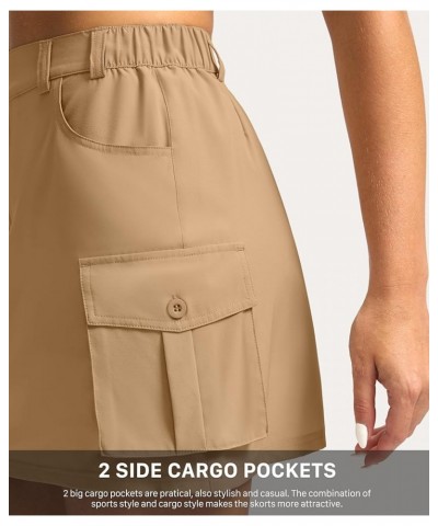 Women's Skort 5 Pockets Cargo Skirt Golf Skirts Skorts Skirts for Women Casual Summer Hiking Dark Khaki $19.23 Skirts