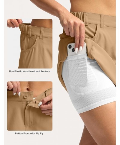 Women's Skort 5 Pockets Cargo Skirt Golf Skirts Skorts Skirts for Women Casual Summer Hiking Dark Khaki $19.23 Skirts