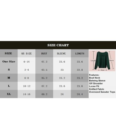 Boat Neck Batwing Sleeves Dolman Knitted Sweaters and Pullovers Tops for Women Black $14.49 Sweaters