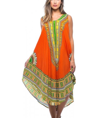 Sleeveless Umbrella Dress Orange $10.50 Dresses