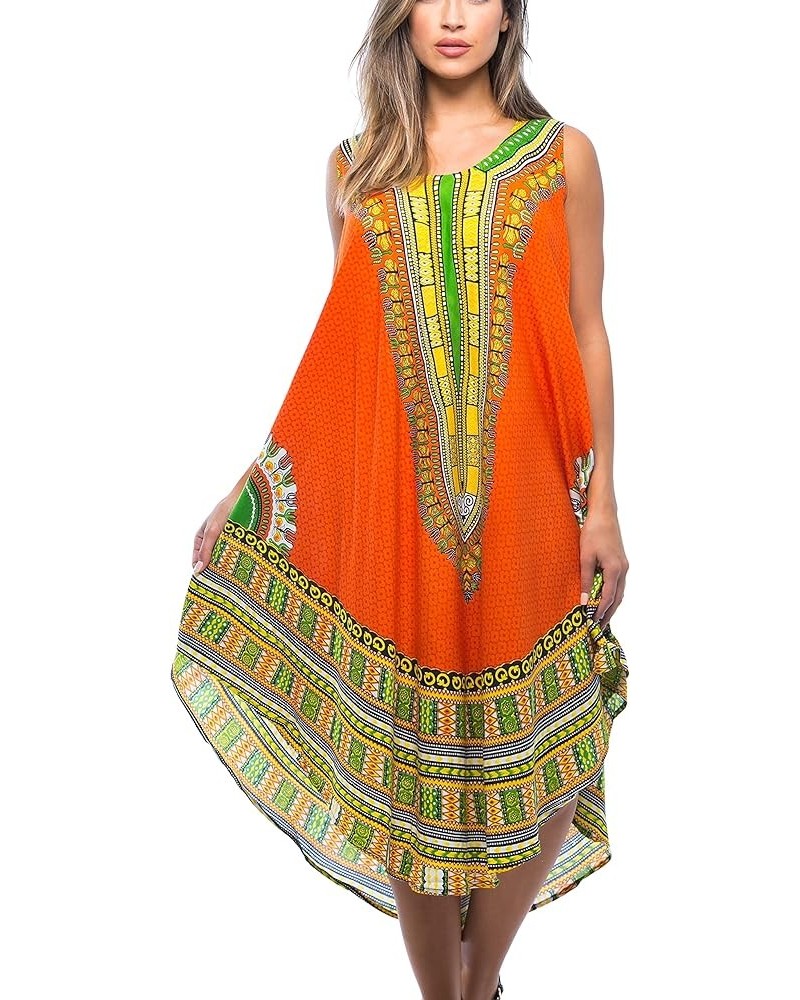 Sleeveless Umbrella Dress Orange $10.50 Dresses