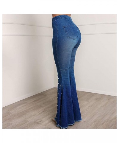 Womens Flare Jeans High Waisted Wide Leg Baggy Jean for Women Retro Curvy Bootcut Jeans Stretch Denim Pants 06-blue Jeans for...