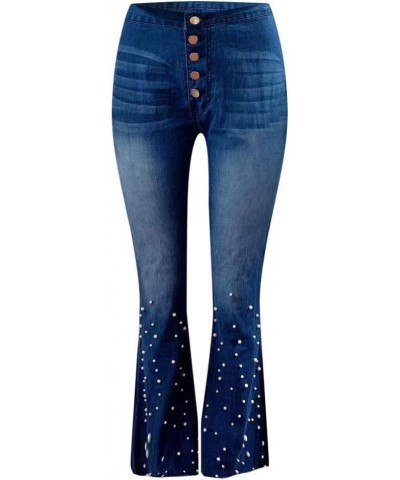 Womens Flare Jeans High Waisted Wide Leg Baggy Jean for Women Retro Curvy Bootcut Jeans Stretch Denim Pants 06-blue Jeans for...