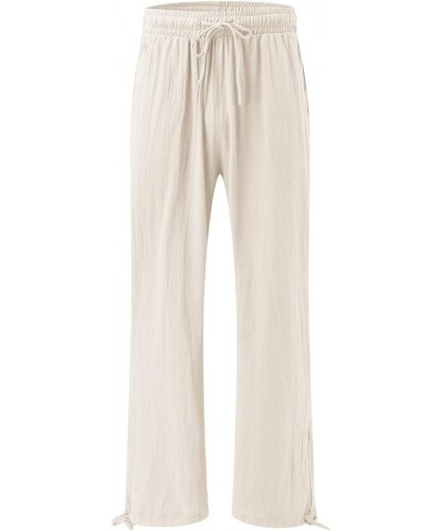 Women's Casual Loose Wide Leg Cozy Palazzo Pants Yoga Sweatpants High Waisted Sport Athletic Lounge Pants with Pocket 2-beige...