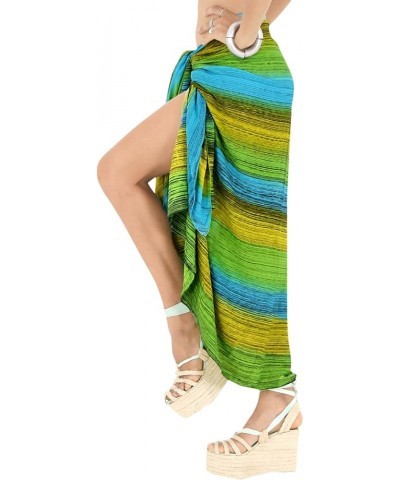 Women's Swim Wrap Vacation Pareos Long Beachwear Swimsuit Beach Skirt Sarong Swimwear Cover Up Beachdress for Women Stripes, ...