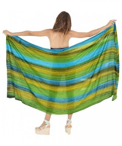 Women's Swim Wrap Vacation Pareos Long Beachwear Swimsuit Beach Skirt Sarong Swimwear Cover Up Beachdress for Women Stripes, ...