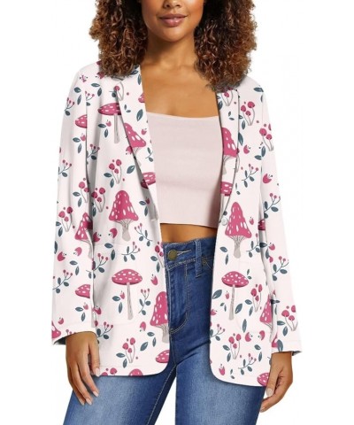 Women's Fall Spring Long Sleeve Blazer Jackets with Pockets Loose Fit Work Casual Outerwear 2023 Trendy Pink Mushroom $14.62 ...
