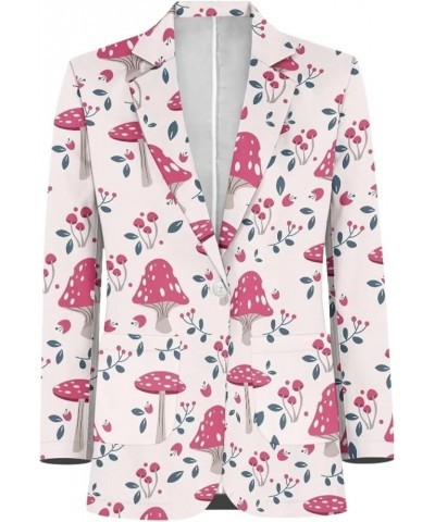 Women's Fall Spring Long Sleeve Blazer Jackets with Pockets Loose Fit Work Casual Outerwear 2023 Trendy Pink Mushroom $14.62 ...