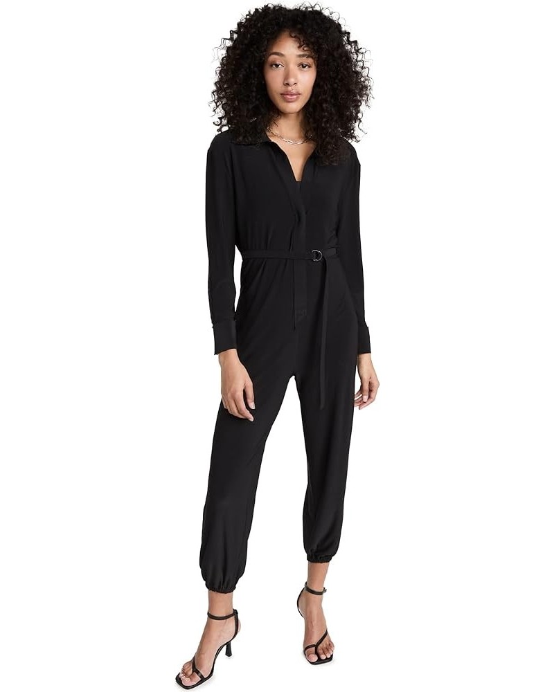 womens Nk Shirt Jog JumpsuitJumpsuit Black $56.12 Jumpsuits