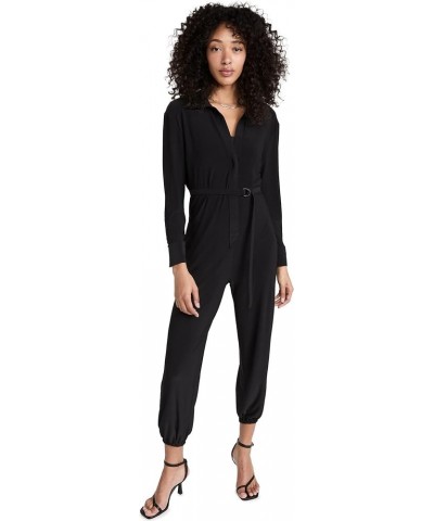 womens Nk Shirt Jog JumpsuitJumpsuit Black $56.12 Jumpsuits