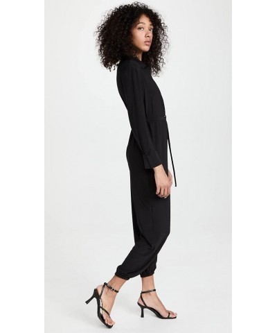 womens Nk Shirt Jog JumpsuitJumpsuit Black $56.12 Jumpsuits