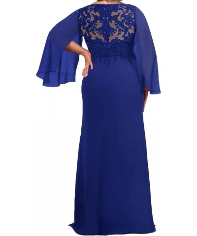 Plus Size Chiffon Mother of The Bride Dress for Wedding Guest Lace Appliques Formal Evening Dress LD0289 Burgundy $23.10 Dresses