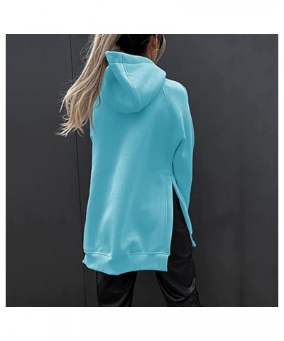 Women's Hooded Sweatshirt Fleece Lined Crewneck Sweatshirts Side Split Hoodies Pullover Fall Loose Fit Long Sleeve Tops A0002...