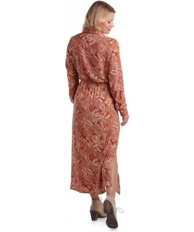 Women's Dress - Casual Front Button Long Sleeve Midi Shirt Dress - Flowy Tie Waist Dress for Women (S-XL) Praline Floral $29....