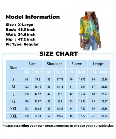 Women's Open Front Cardigan Lightweight Retro Print Cardigans 3/4 Sleeve Blouse Tops Coat Casual Duster Jackets 2-light Purpl...