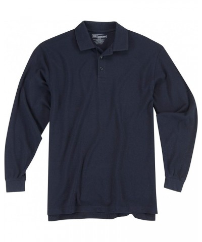 Tactical Men's Professional Long Sleeve Polo Shirt, 100% Treated Cotton, Style 42056T Dark Navy $32.13 Shirts