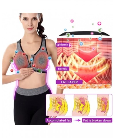 Lymphvity Detoxification and Shaping & Powerful Lifting Bra,Women's Zip Front Sports Bra C-3pcs $9.66 Lingerie