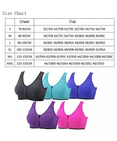 Lymphvity Detoxification and Shaping & Powerful Lifting Bra,Women's Zip Front Sports Bra C-3pcs $9.66 Lingerie