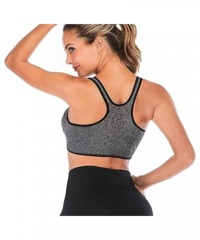 Lymphvity Detoxification and Shaping & Powerful Lifting Bra,Women's Zip Front Sports Bra C-3pcs $9.66 Lingerie