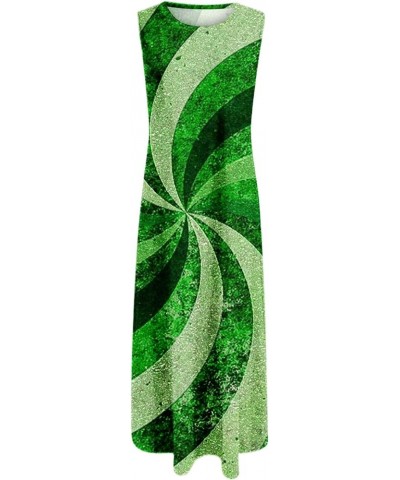 Women's Summer Dresses 2023 Casual Loose Sundress Wedding Guest Sleeveless Maxi Beach Plus Size Dress with Pockets A14-green ...