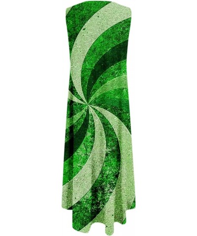 Women's Summer Dresses 2023 Casual Loose Sundress Wedding Guest Sleeveless Maxi Beach Plus Size Dress with Pockets A14-green ...