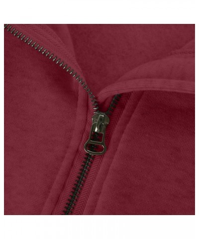 Womens Quarter Zip Pullover with Thumb Hole Casual Half Zip Hoodies Fall Fleece Cropped Sweatshirts with Pockets A-wine $8.05...