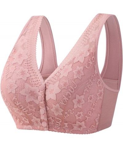 Women's Everyday Bras Front Closure Daisy Bra Comfortable Front Snaps Support Sports Bra Soft Easy Close Sleep Bra Plus Size ...