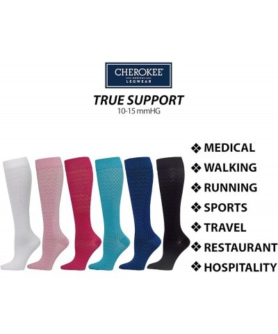 TrueSupport Women 10-15 mmHg 4 Single Pair Pack Compression Socks, Regular, Bleach Onyx Plus (Pack of 4) $23.55 Activewear