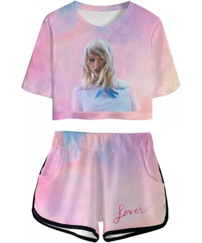 1989 Top and Short Set Short sleeve Tees Music Fan Outfit Girls Shorts Set Kids for 1-12 Years 01-pink $5.89 Bodysuits