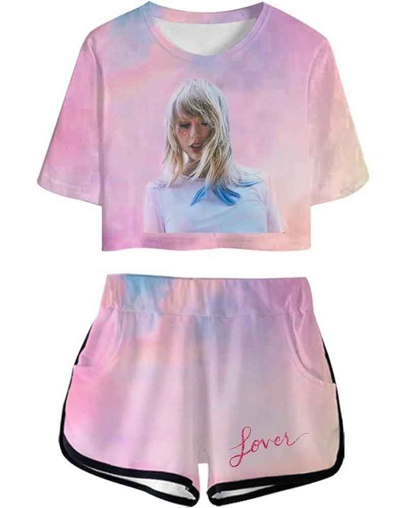 1989 Top and Short Set Short sleeve Tees Music Fan Outfit Girls Shorts Set Kids for 1-12 Years 01-pink $5.89 Bodysuits